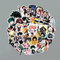 Anime My Hero Academia Peripheral Sticker Set Personality Suitcase Guitar Computer Skateboard Decorative Stickers Gift