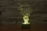 Hot NEW 7color changing 3D Bulbing Light One piece Tony Chopper visual illusion LED lamp creative action figure toy Christmas