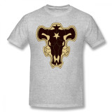Black Clover T Shirt Black Bull Squad Black Clover T-Shirt Classic Plus size Tee Shirt Short Sleeves Cotton Printed Funny Tshirt