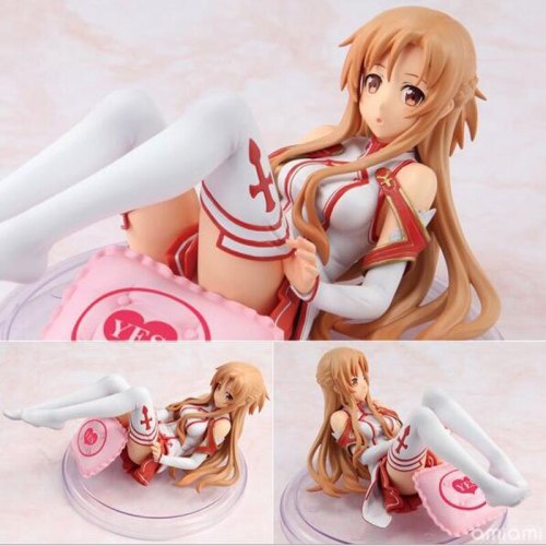 SAO Yuuki Asuna 1/8 scale Sword Art Online sexy model doll with pillow collection anime figure Decoration box-packed  T7421