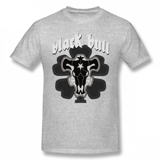 Black Clover T Shirt Black Bull T-Shirt Plus size  Short Sleeve Tee Shirt Man Print Beach Awesome 100 Percent Cotton Tshirt