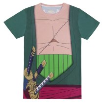 One Piece Men Roronoa Zoro 3D T Shirt Luffy Burukku Short sleeve Carnival Clothes