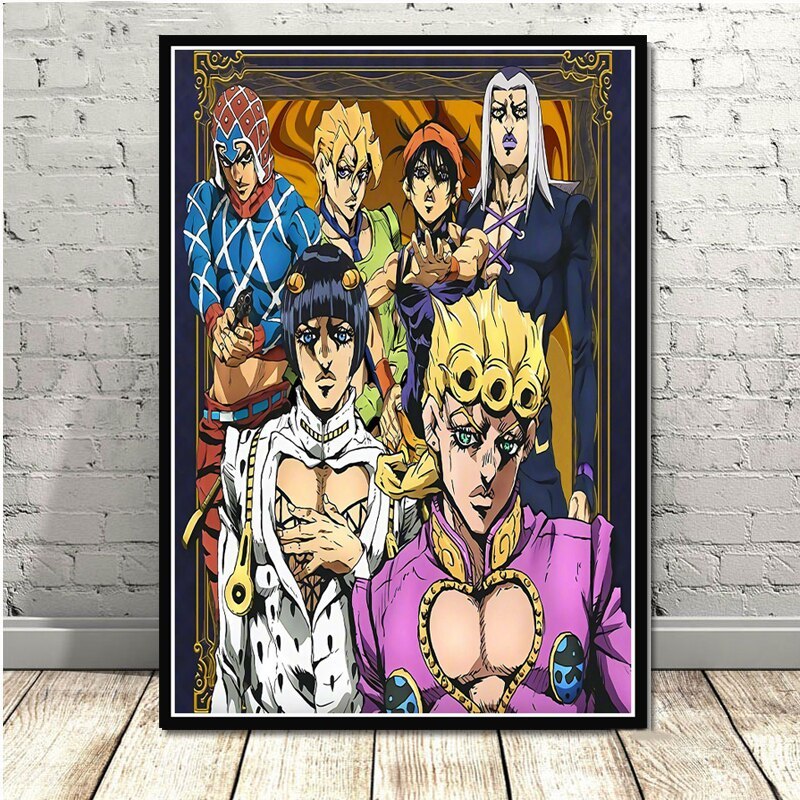 Poster And Prints Jojo S Bizarre Adventure Action Japan Anime Kid Paintings Classic Art Wall Pictures For Living Room Home Decor Drama comedy fantasy action shounen adventure super power. poster and prints jojo s bizarre