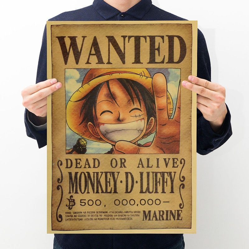 One Piece 10pcs Action Figure Bounty Poster Craft Print Wall