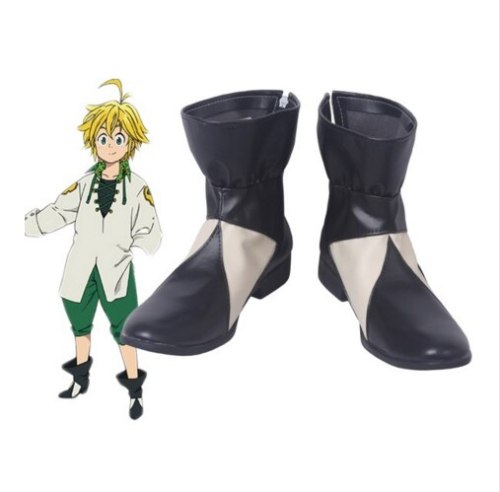 Anime The Seven Deadly Sins Meliodas Cosplay Shoes Boots Role Play Costume Props Shoes Custom Made