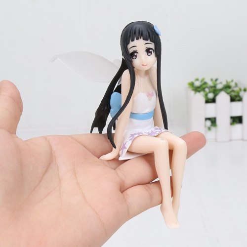 14cm Anime Sword Art Online Figure SAO YUI Sexy Girl Sitting Under World Action Figure Collectible Model Doll Toys Gifts