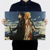 Free shipping,Sword Art Online A Style/Japanese Cartoon Comic /kraft paper/bar poster/Retro Poster/decorative painting 51x35.5cm