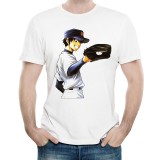 Ace of Diamond T Shirts Fashion Short Sleeve White Color Ace of Diamond Logo T Shirt Tees Top tshirt Unisex Cartoon T-shirt