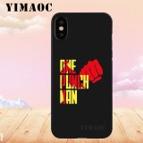 YIMAOC Genos One Puch Man Soft TPU Black Silicone Case for iPhone X or 10 8 7 6 6S Plus 5 5S SE Xr Xs Max