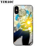 YIMAOC Genos One Puch Man Soft TPU Black Silicone Case for iPhone X or 10 8 7 6 6S Plus 5 5S SE Xr Xs Max