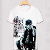Tokyo Ghoul T-shirts New Japan Anime Kaneki Ken Adjustable Zipper Cosplay Costume Animation Cartoon Ninja Creative 3D T Shirts