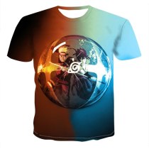 brand T-shirt men's women's T-shirt anime cartoon 3D printing T-shirt Naruto anime hip-hop funny men's shirt T-shirt