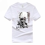 Kaneki Tokyo Ghoul Anime Ken Euro Size 100% Cotton T-shirt Summer Casual O-Neck Short sleeve Tshirt For Men And Women GMT091