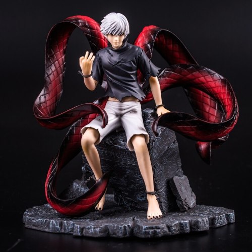 Anime TOKYO GHOUL KEN KANEKI 2 Head Changeable Collection PVC Statue Model Action Figure Toys