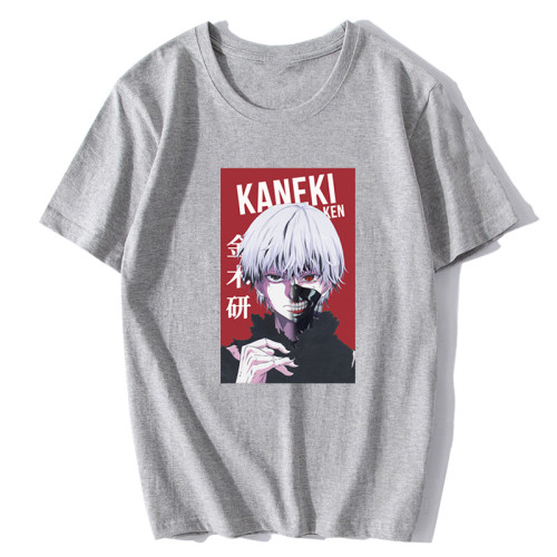 Kaneki Tokyo Ghoul T Shirt Men's High Quality Aesthetic Cotton Cool Japan Anime T-shirt Harajuku Streetwear Camisetas Hombre