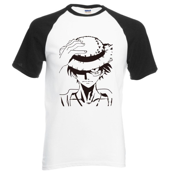 2019 new summer Anime One Piece Luffy t shirt 100% cotton high quality raglan men t-shirt casual loose fit top tees for fans