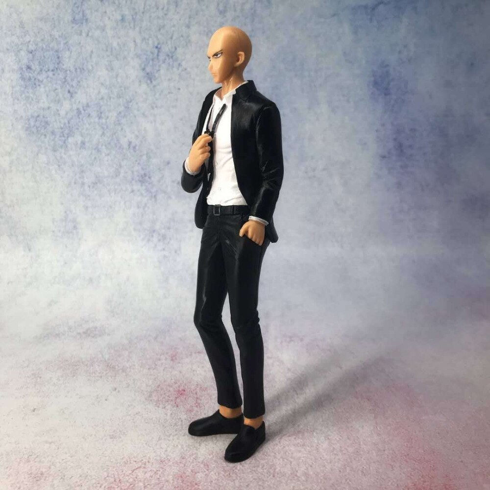 Comic Anime One Punch Man Saitama Suit Handsome 19cm Figure Figurine Toys Especially with that black suit, coat, and a cigar! ij anime