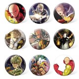 9 pcs/lot Anime One Punch Man Badges Toys Brooch Model Pins for gifts Size 58MM