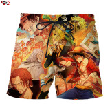 3D Print Shorts Men/Women Anime One Piece Funny Monkey D. Luffy Men Board Shorts Harajuku Streetwear Anime Shorts S93