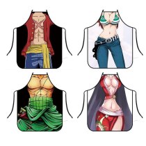 Funny Apron Cartoon One Piece Aprons Luffy Kitchen Apron Dinner Party Cooking Apron Adult Baking Accessories Wholesale