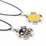 Hot Anime One Piece Necklace 2Color Surgeons Trafalgar Law Metal Pendant Collar Choker Male Women Gift Fashion Accessory Cospaly