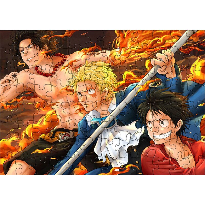 120pcs Pack One Piece Anime Puzzles Toys Children Paper Jigsaw Educational Puzzles Toys For Kids Juguetes
