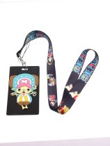 New 1 pcs anime One piece Named Card Holder Identity Badge with Lanyard Neck Strap Card Bus ID Holders With Key Chain gifts