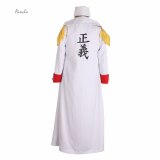 Ainclu Anime ONE PIECE Cosplay Costumes Akainu Sakazuki Borsalino Sengoku Halloween Justice White Navy Cosplay Uniforms