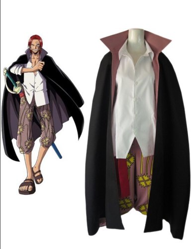 Ainclu Free Shipping Anime One Piece  RedHaired  Shanks Two Years Ago Adult Cosplay Costume Customize for plus size adults