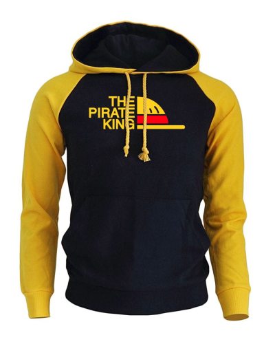 THE PIRATE KING Streetwear Hoodies For Men 2018 Autumn Winter Fleece Sweatshirt ONE PIECE Anime Harajuku Men's Hoodie Pullover