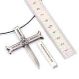 ONE PIECE Necklace Dracule Mihawk Cross Pendant Necklace Friendship Men Women Anime Jewelry Choker Accessories YS11446