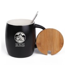Cartoon One Piece Coffee mug ceramic copo luffy zero ace cup with wood cover and spoon