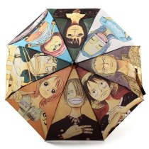 Cartoon One Piece Kids Umbrella Monkey D. Luffy Zoro Ace Gear Lover Rain Windproof Umbrella