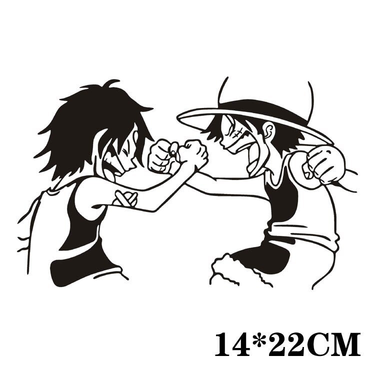Classic Vinyl Sticker One Piece Luffy Ace Cool Wall Laptop Bike Cartoon Car Stickers Travel