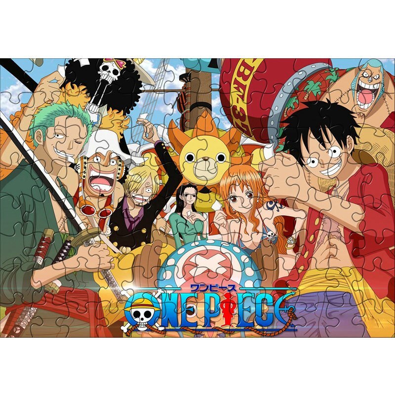 120pcs Pack One Piece Anime Puzzles Toys Children Paper Jigsaw