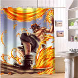 Custom One Piece Pirate Warriors Shower Curtain Modern bathroom Fabric Waterproof Curtains