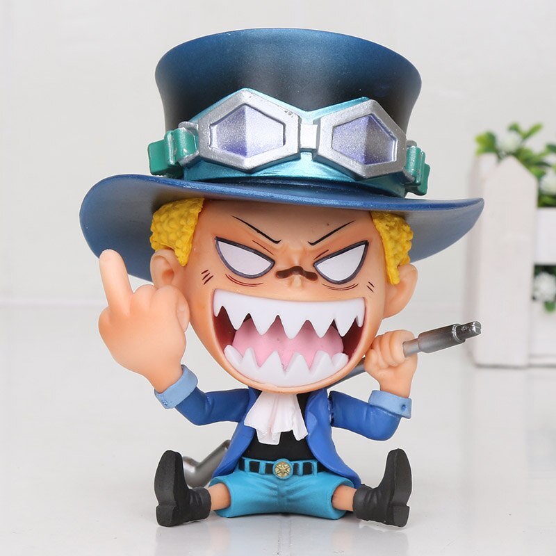 One Piece Roronoa Zoro Vinsmoke Sanji Sabo Gk Ver Pvc Q Version Action Figure Collection Model