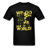 Japan Street T-shirt Men One Piece Tshirt Straw Hat Luffy T Shirts Anime Figure Design Tops We Go To The New World Pirates Tees