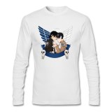 Design t shirt for Men Girlfriend's men Tops crossover ship Attack on Titan XS-3XL video game Blusa Fitness Tops Daily Wear