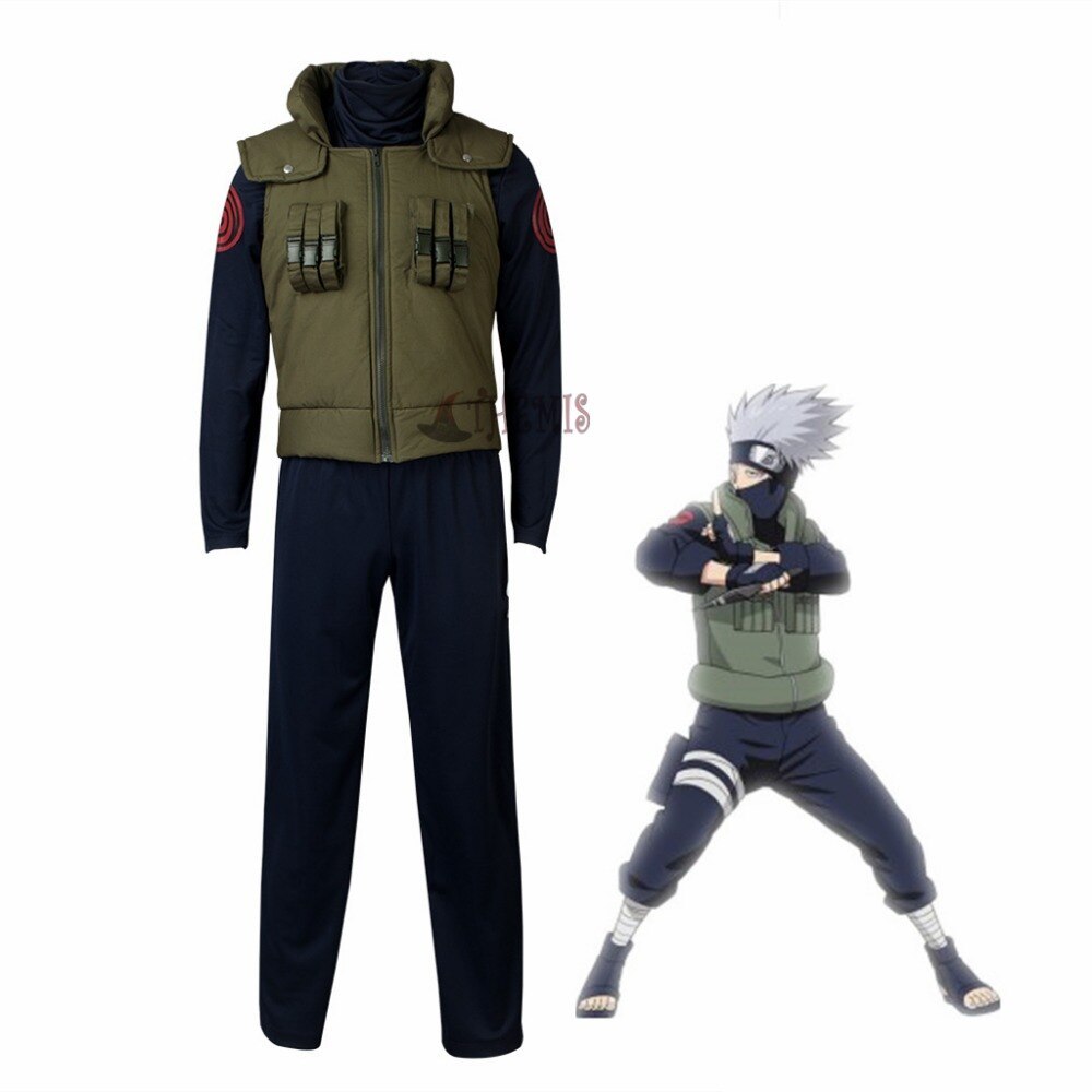 Anime Naruto Hatake Kakashi Cosplay Costume Halloween Clothes Vest