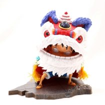 Luffy 2018 Spring Festival Ver.WD Model PVC Decoration Gift Collectible One Piece Anime Action Figure Lion Dance Brinquedos 16cm