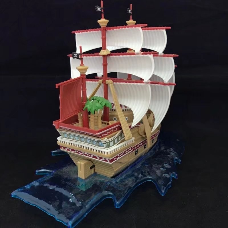 One Piece Anime Red Hair Shanks Red Force Pirate Grand Ship Model Boxed Pvc Action Figure