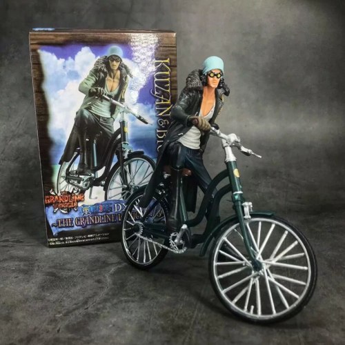 6  One Piece Anime Navy Senior General Aokiji Kuzan & Bicycle DXF Boxed 15cm PVC Action Figure Collection Model Doll Toys Gift