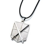 1pcs Metal Anime Attack on Titan Wings of Liberty Pendant Necklace Toys Action Figures Attack Kyojin Guard LOGO Cosplay Necklace