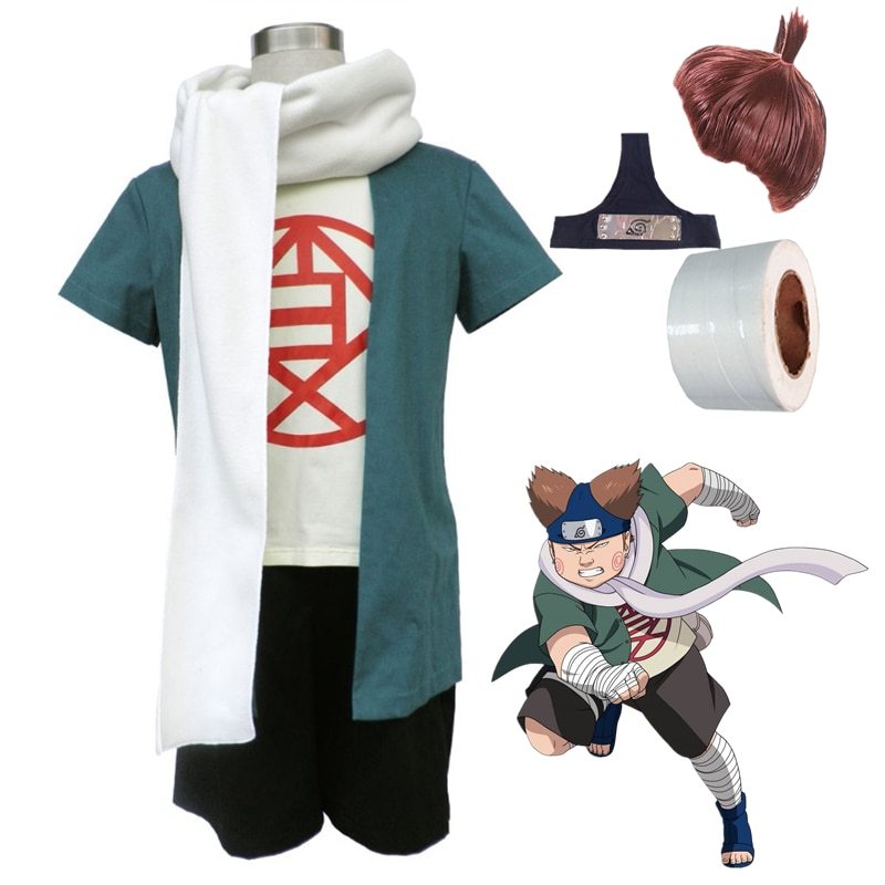 Anime Naruto Cosplay Akimichi Choji Cosplay Costumes White Soft