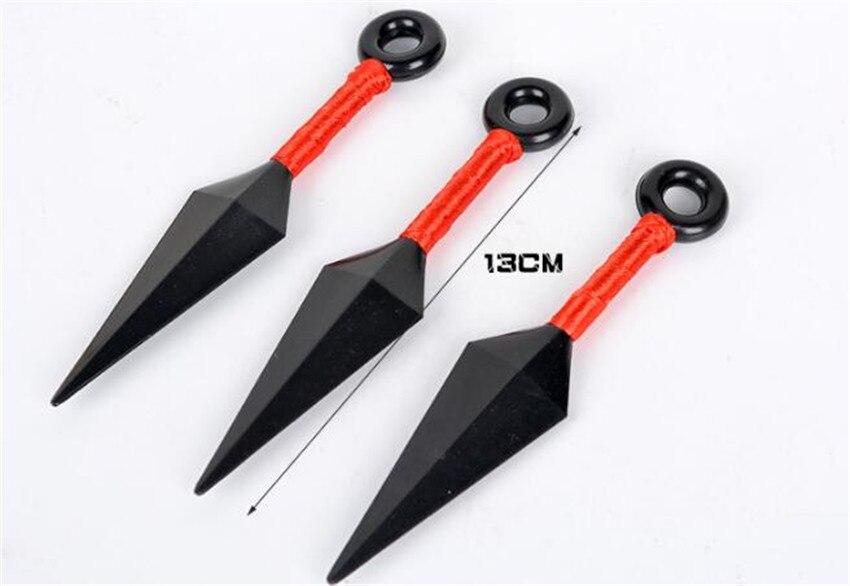 3pcs Set Anime Naruto Ninja Uzumaki Kunai Shuriken Throwing Weapon
