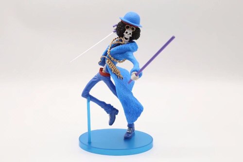 one Piece Figure One Piece Anime Brook Action Figure Blue Clothes 20th Anniversary Straw Hat Crew Toys 18cm