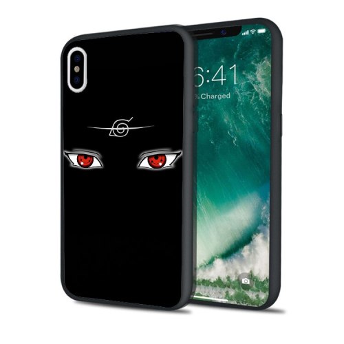 Coque Naruto Eyes Anime Black Silicone Cute Phone Cases for iPhone XS Max XR 8plus X 7 8 Plus 5S 5 SE 6 6S Plus iPod Touch 6 5.