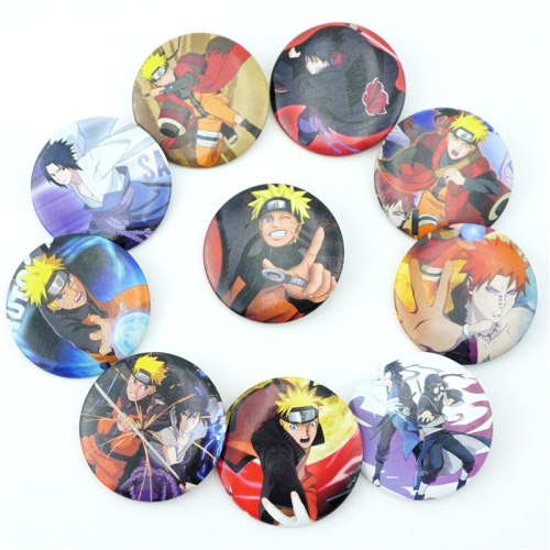 10Pcs/Set Japan Anime NARUTO Pins Badges Brooch Chest Ornament Of the Clothing Accessoies Collection Cosplay Gift Mew