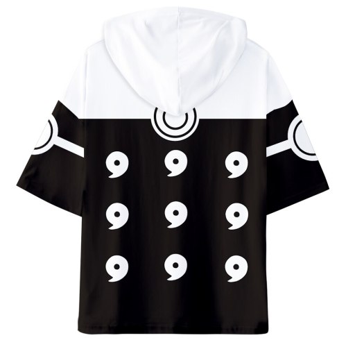 Naruto clothes Six immortals juvenile cos hot short-sleeved hooded T-shirt unisex couple love parent-child cosplay